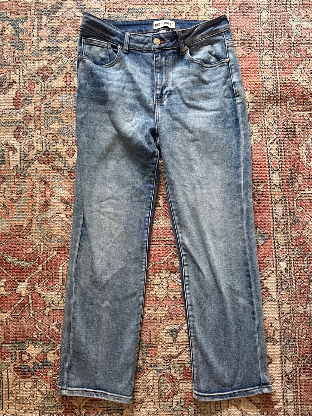 DiscoSate Women's Blue Straight-Leg Jeans